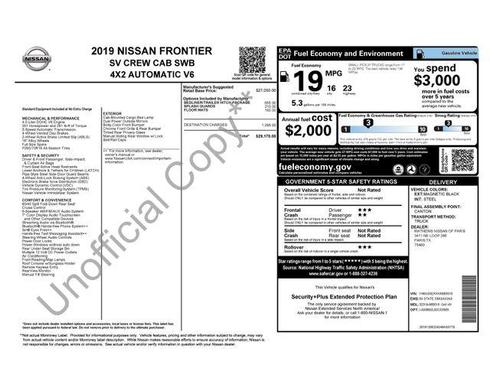2019 Nissan Frontier SV