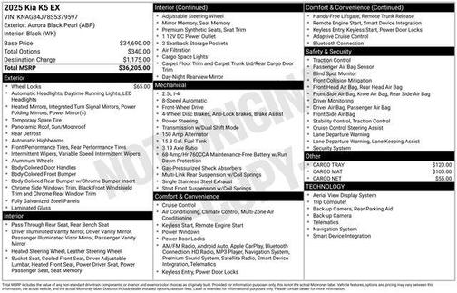 2025 Kia K5 EX