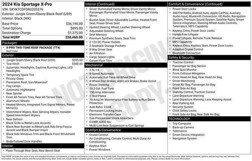 Jungle Green 2024 Kia Sportage X-Pro