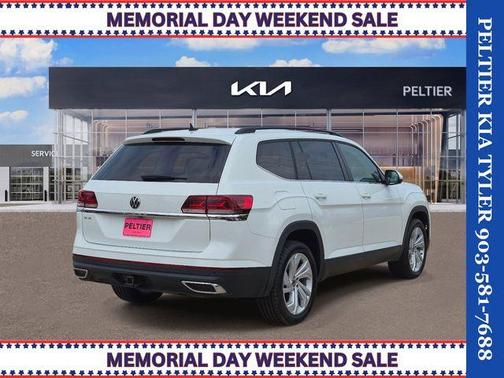 Pure White 2021 Volkswagen Atlas 3.6 V6 SE w/ Technology