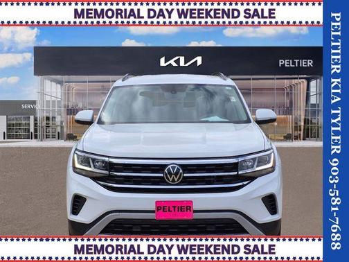 Pure White 2021 Volkswagen Atlas 3.6 V6 SE w/ Technology