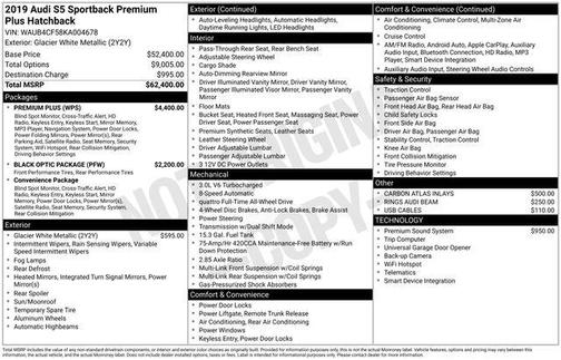 2019 Audi S5 3.0T Premium Plus