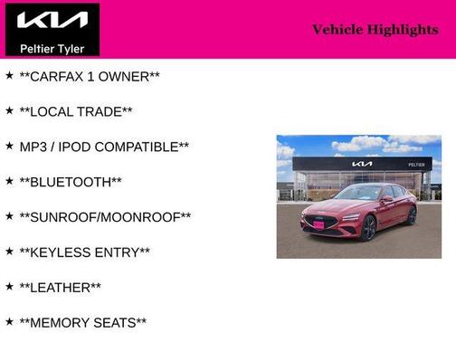 Havana Red 2023 Genesis G70 3.3T