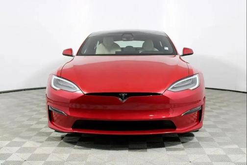 Red 2021 Tesla Model S Plaid