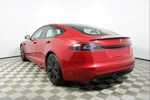 Red 2021 Tesla Model S Plaid