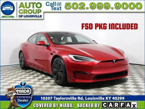 Red 2021 Tesla Model S Plaid