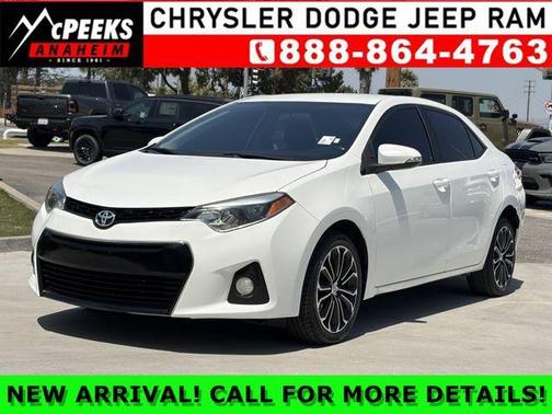 Super White 2016 Toyota Corolla S Plus