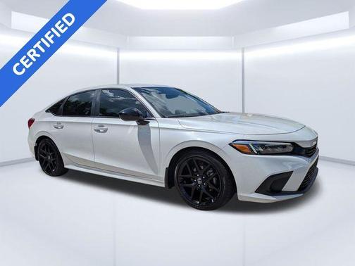 Platinum White Pearl 2024 Honda Civic Sport