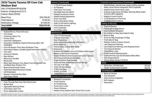 Underground 2024 Toyota Tacoma SR