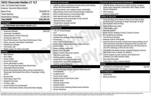 2022 Chevrolet Malibu FWD LT