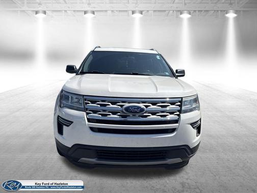 White Platinum Metallic Tri-Coat 2019 Ford Explorer XLT
