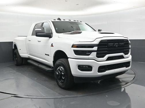 Bright White Clearcoat 2026 RAM 3500 Laramie Mega Cab 4x4 6'4' Box