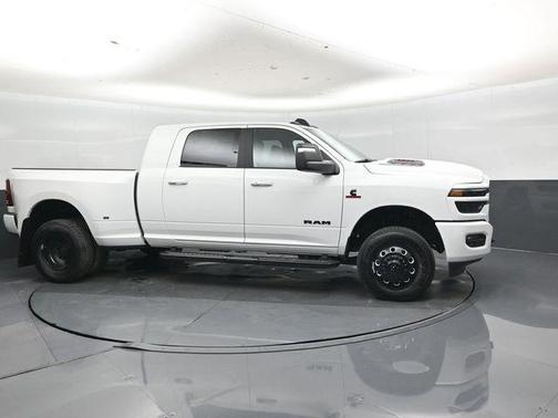 Bright White Clearcoat 2026 RAM 3500 Laramie Mega Cab 4x4 6'4' Box