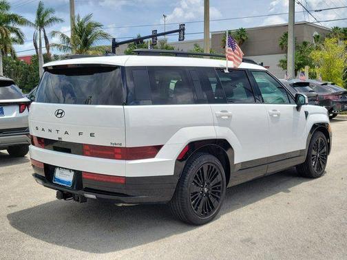 White 2025 Hyundai SANTA FE HEV Calligraphy