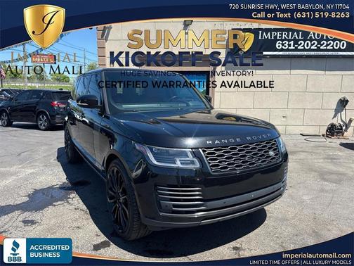 Borealis Black Ultra Metallic Satin 2019 Land Rover Range Rover 5.0L V8 Supercharged Autobiography
