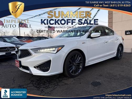 Platinum White Pearl 2019 Acura ILX Premium & A-SPEC Packages