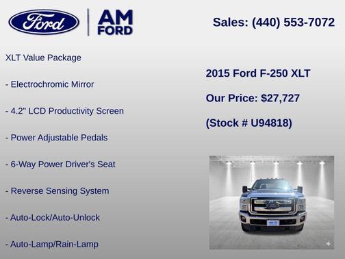 Blue 2015 Ford F-250 XLT