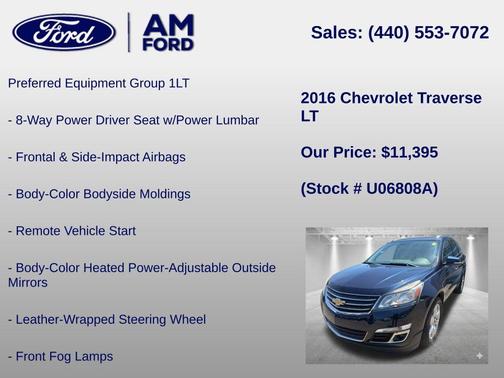 Blue Velvet Metallic 2016 Chevrolet Traverse 1LT