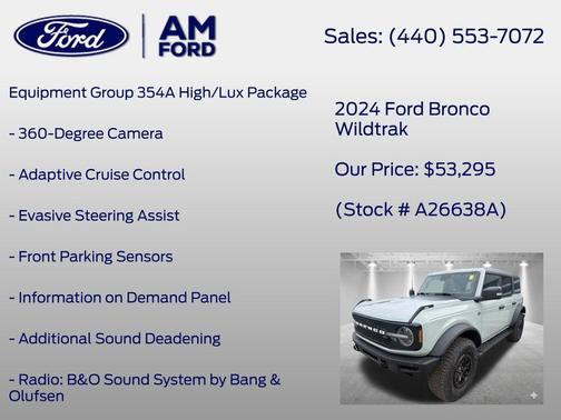 Light Blue 2024 Ford Bronco Wildtrak