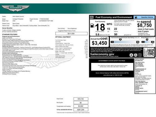 2026 Aston Martin Vantage S