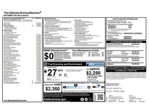 2025 BMW 740 i xDrive