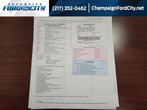 2011 Ford Mustang GT Premium