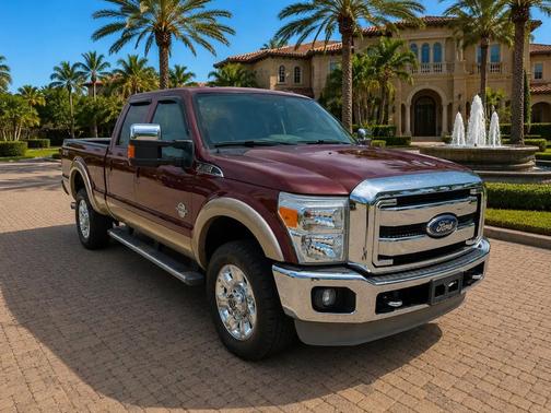 Burgundy 2013 Ford F-350 Lariat