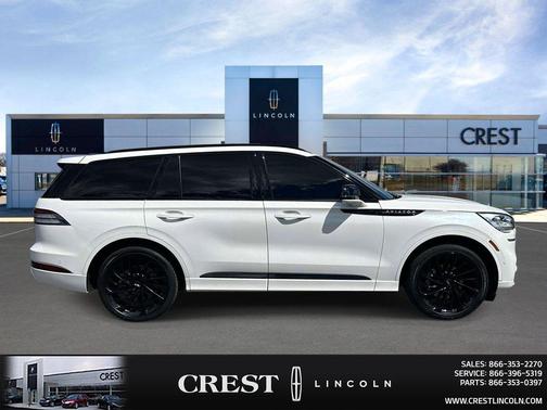 Pristine White Metallic Tri-Coat 2023 Lincoln Aviator Black Label AWD