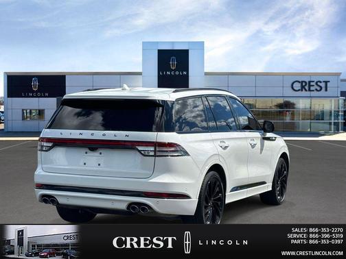 Pristine White Metallic Tri-Coat 2023 Lincoln Aviator Black Label AWD