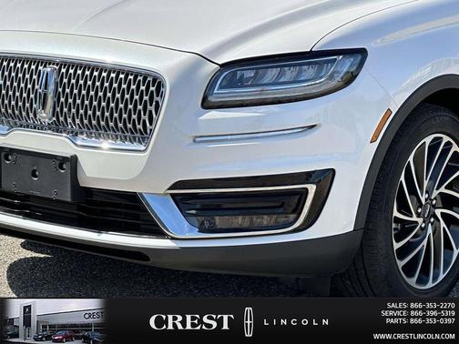 White Platinum Metallic Tri-Coat 2019 Lincoln Nautilus Reserve