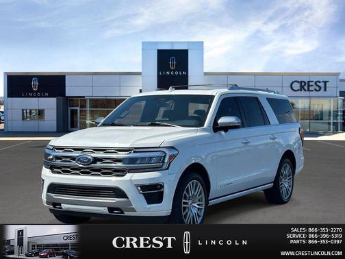 Star White Metallic Tri-Coat 2023 Ford Expedition Max Platinum