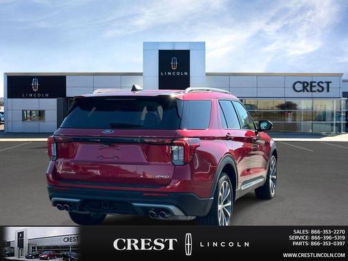Rapid Red Metallic Tinted Clearcoat 2025 Ford Explorer Platinum