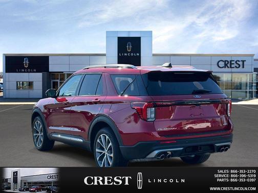 Rapid Red Metallic Tinted Clearcoat 2025 Ford Explorer Platinum