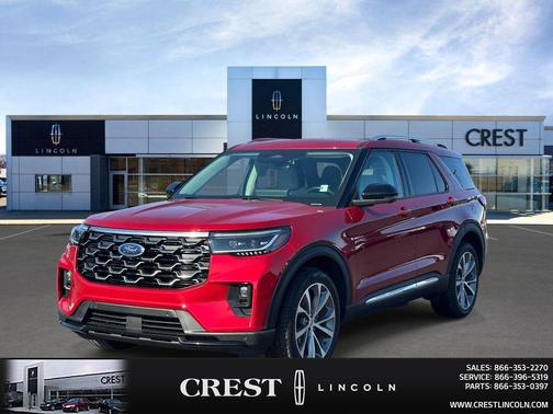 Rapid Red Metallic Tinted Clearcoat 2025 Ford Explorer Platinum