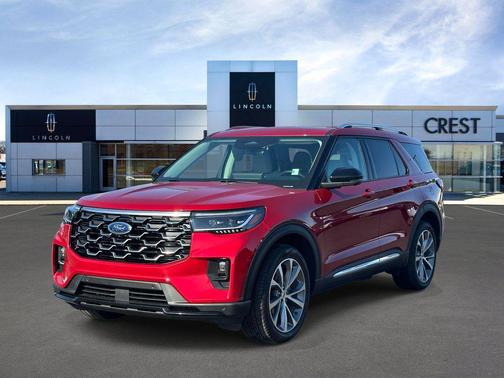 Rapid Red Metallic Tinted Clearcoat 2025 Ford Explorer Platinum