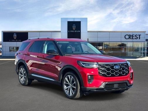 Rapid Red Metallic Tinted Clearcoat 2025 Ford Explorer Platinum