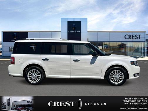 White Platinum Metallic Tri-Coat 2019 Ford Flex SEL
