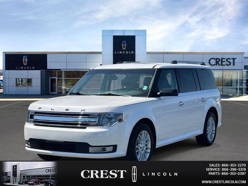 White Platinum Metallic Tri-Coat 2019 Ford Flex SEL