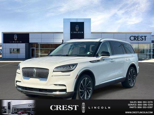 Pristine White Metallic Tri-Coat 2023 Lincoln Aviator Reserve AWD