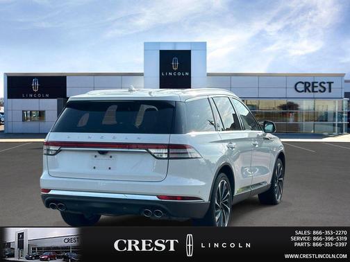 Pristine White Metallic Tri-Coat 2023 Lincoln Aviator Reserve AWD