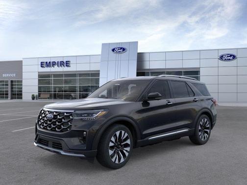 Agate Black Metallic 2026 Ford Explorer Platinum