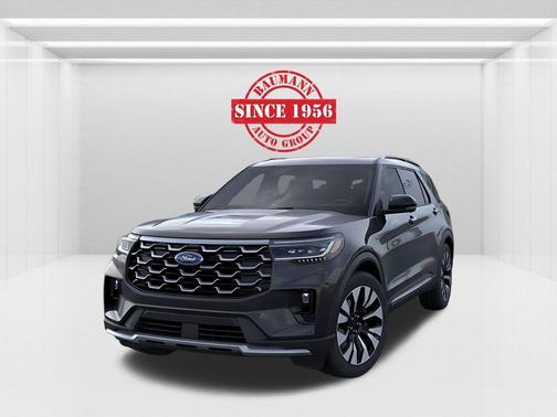 Agate Black Metallic 2026 Ford Explorer Platinum