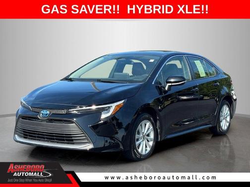 Midnight Black Metallic 2025 Toyota Corolla Hybrid XLE