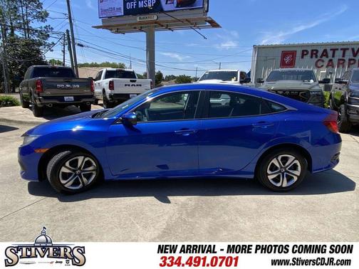 Aegean Blue Metallic 2017 Honda Civic LX