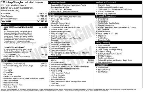 2021 Jeep Wrangler Unlimited Sport