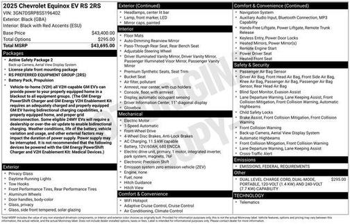 2025 Chevrolet Equinox EV RS