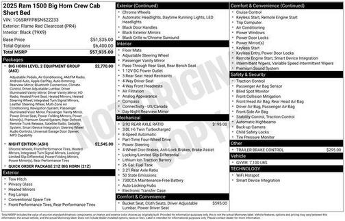 2025 RAM 1500 Big Horn/Lone Star