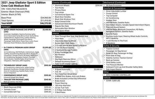 2021 Jeep Gladiator Sport