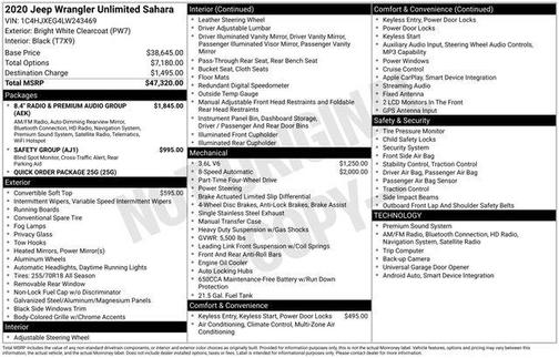 2020 Jeep Wrangler Unlimited Sahara