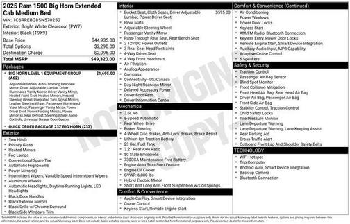 2025 RAM 1500 Big Horn/Lone Star